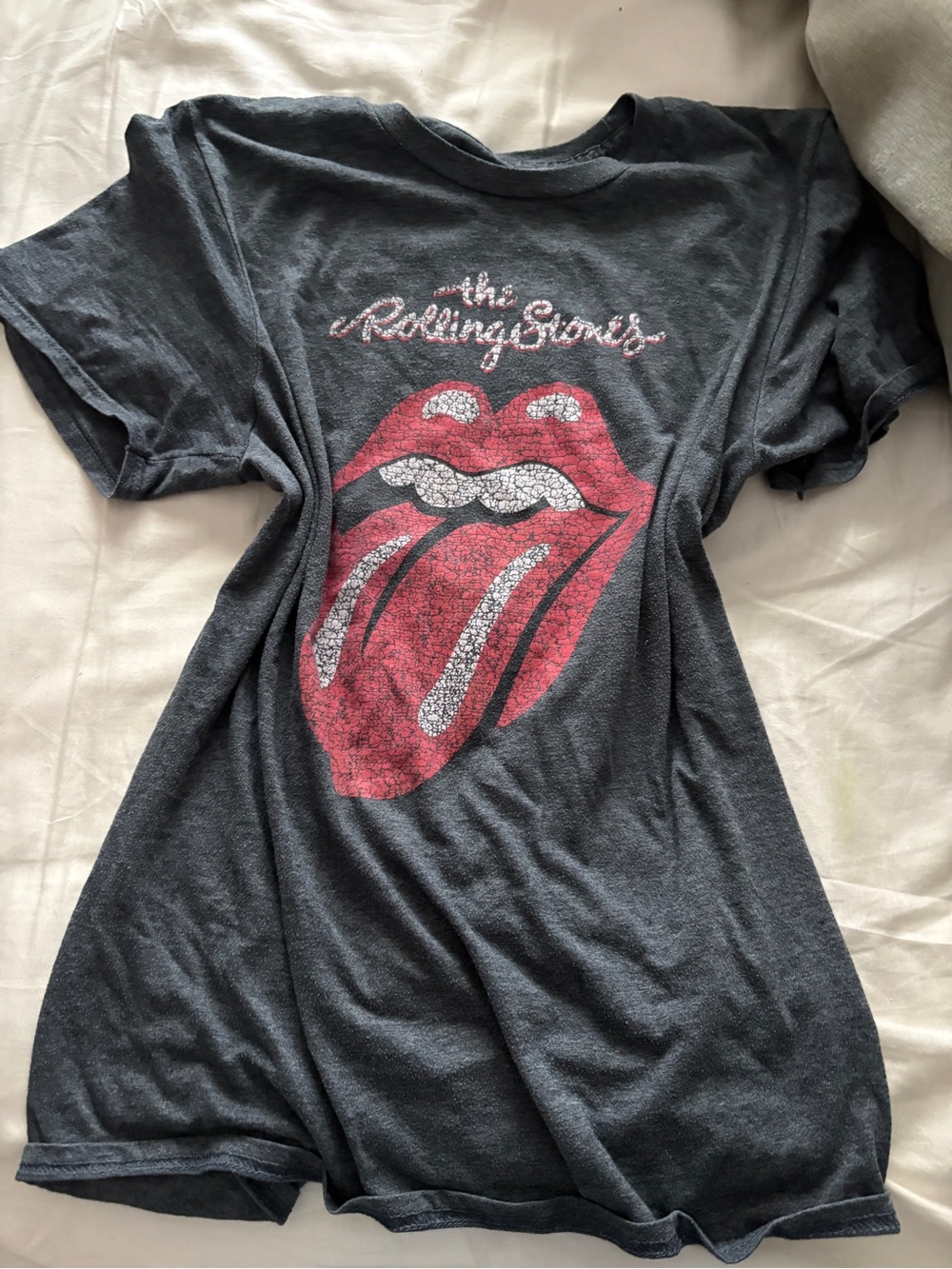 The Rolling Stones Kids Black Graphic Tee with Red Tongue